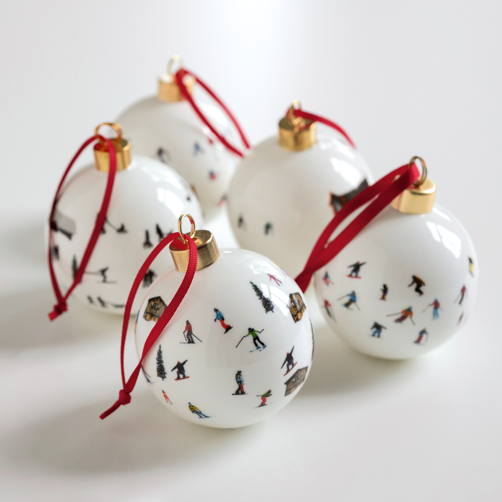 Bone China Christbaumanhänger Bone China Christbaumanhänger