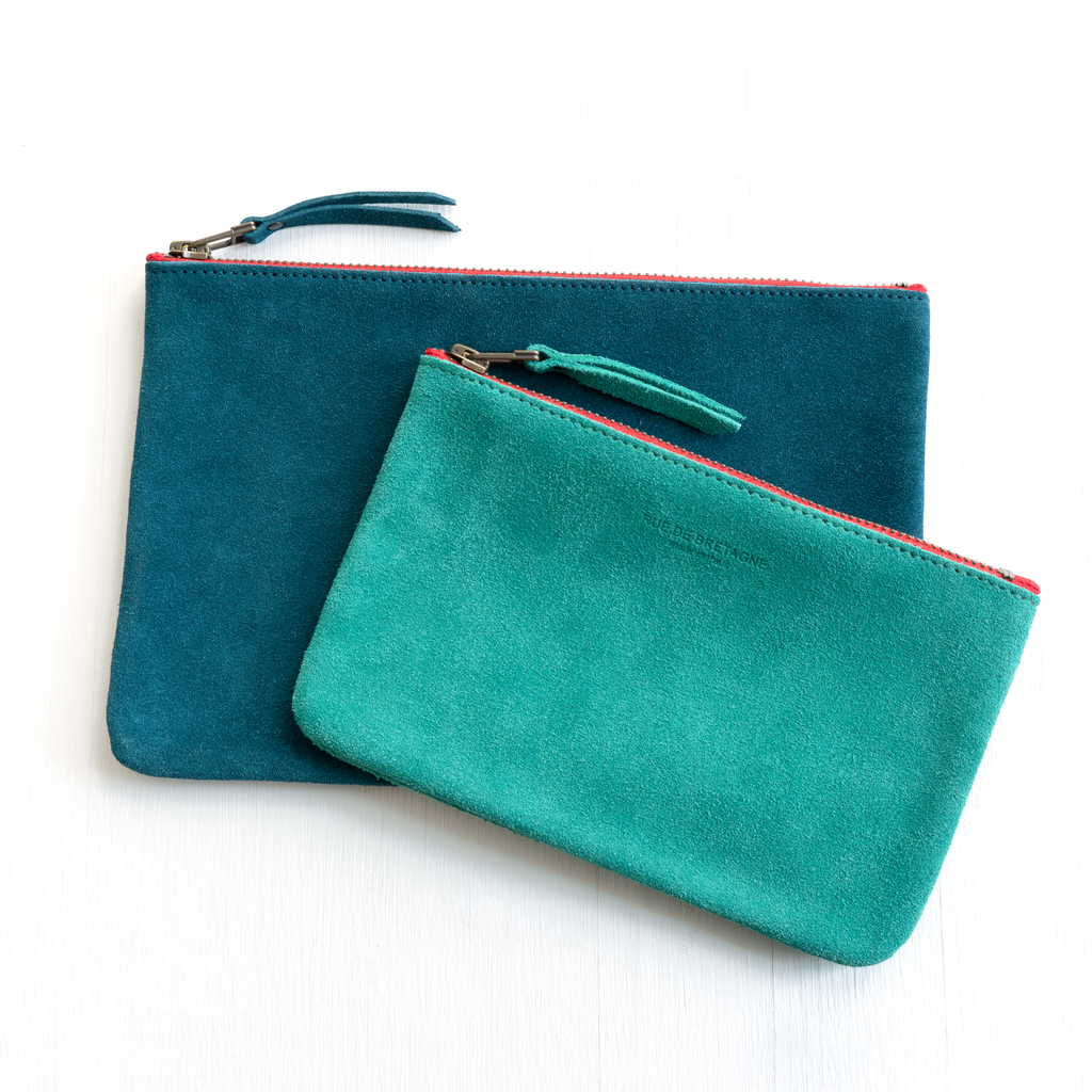 Leder-Pouch Klein Grün - 4