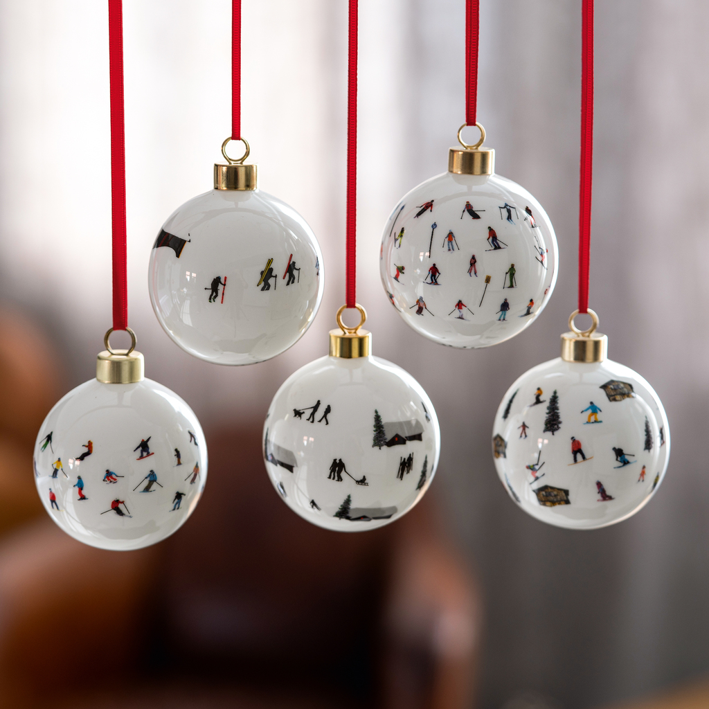 Bone China Christbaumanhänger Touring - 4