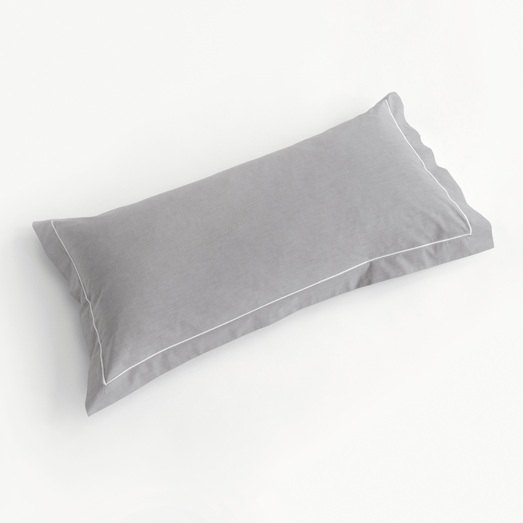 Kissenbezug Perkal Grau 40 x 80 cm Kissenbezug Perkal Grau 40 x 80 cm