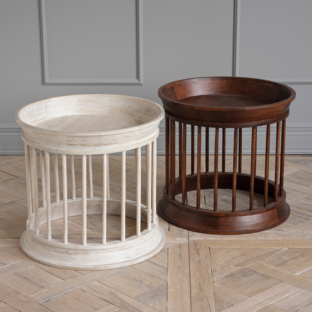 Beistelltisch Cage Mango dunkel gebeizt - 5 Beistelltisch Cage Mango dunkel gebeizt - 5