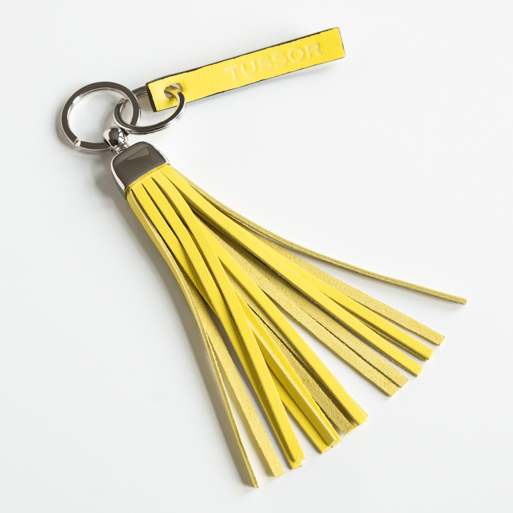 Tussor Schlüsselanhänger Tassel Zitronengelb Tussor Schlüsselanhänger Tassel Zitronengelb