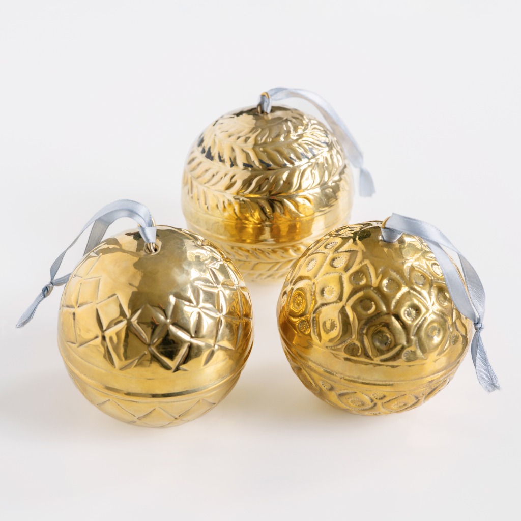 Baumkugeln Mauresque Messing poliert 3er-Set Baumkugeln Mauresque Messing poliert 3er-Set