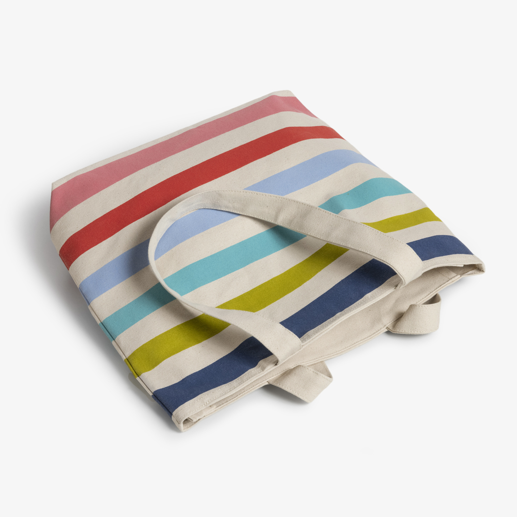 Canvas Tote Bag Coastal Stripes