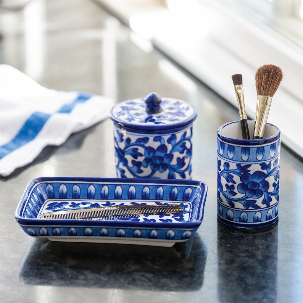 Kammschale Blue Pottery