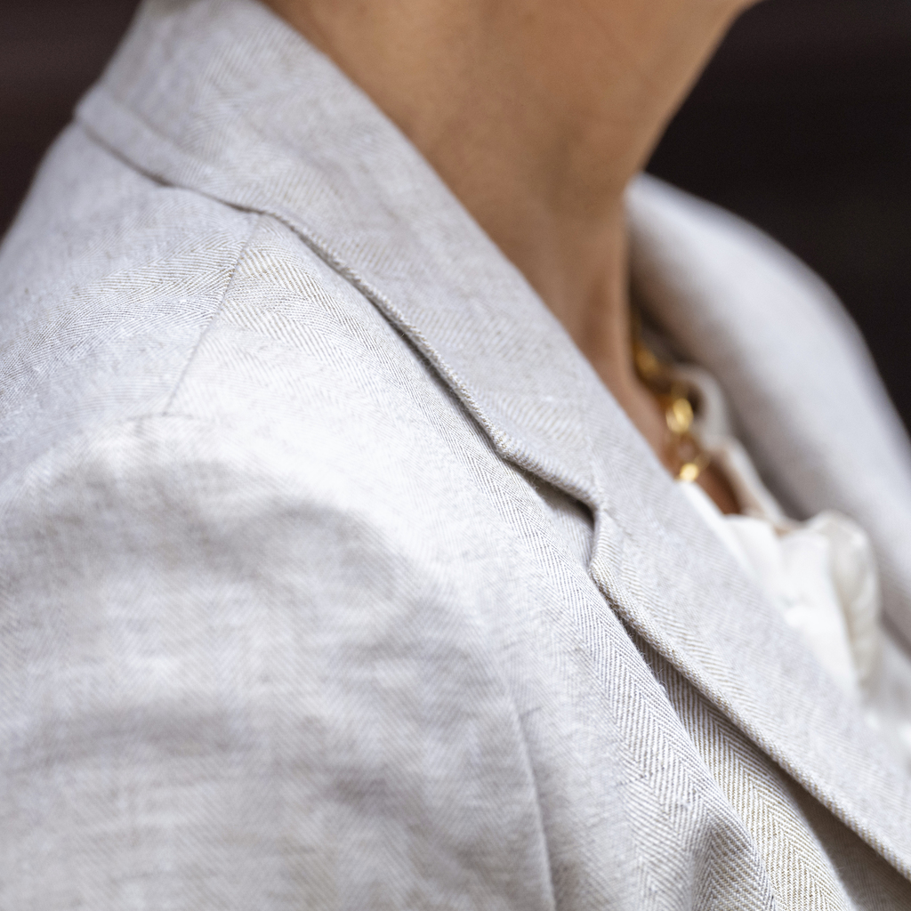 Risby & Leckonfield Damenblazer Beige Gr. 42 - 4