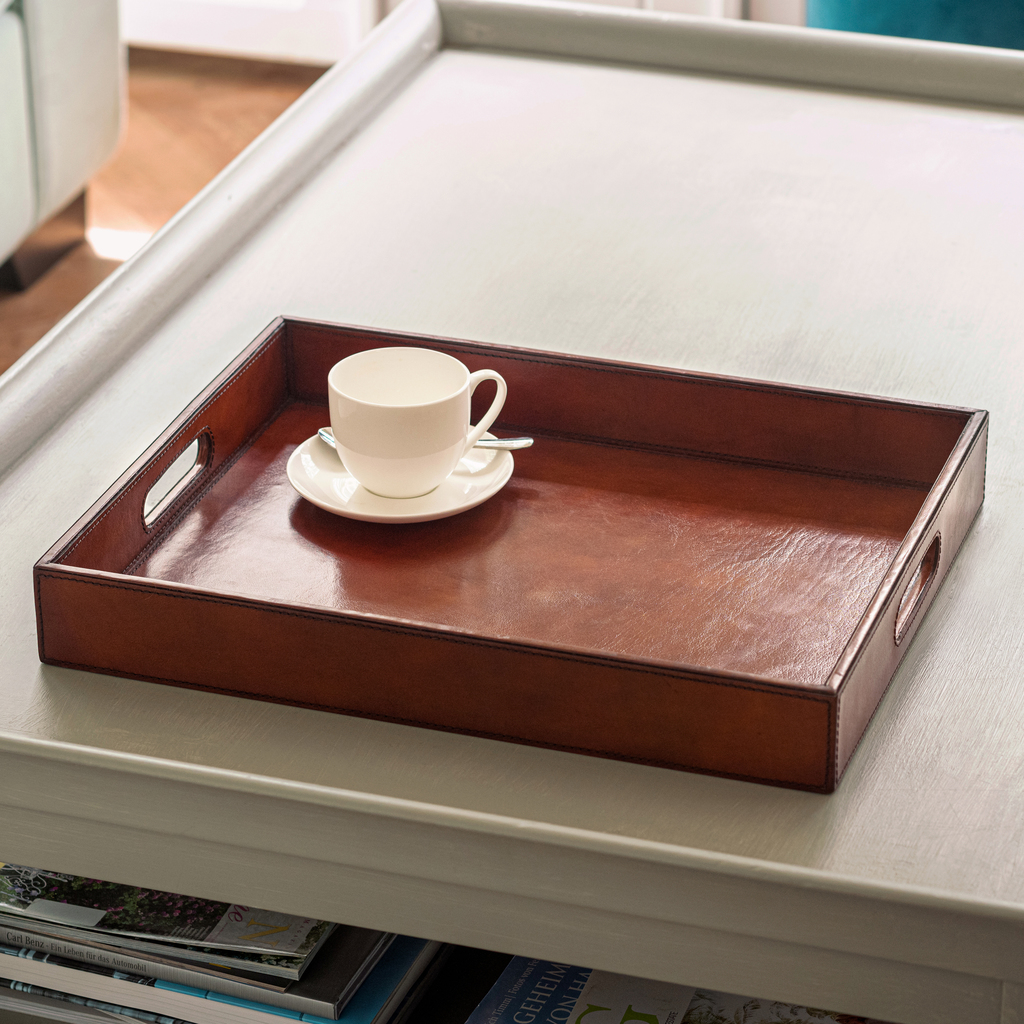 Tablett aus Leder - 2 Tablett aus Leder - 2