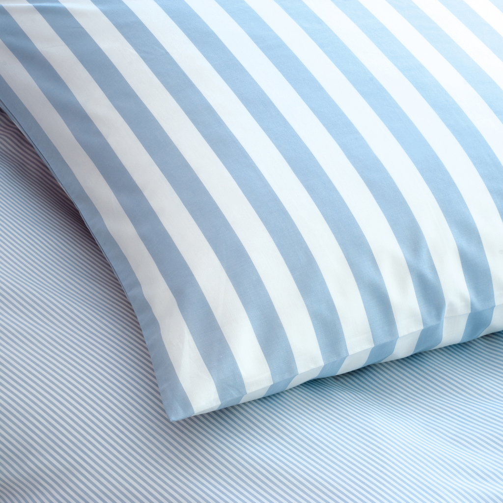 Kissenbezug Liselund Blockstreifen Hellblau 80 x 40 cm