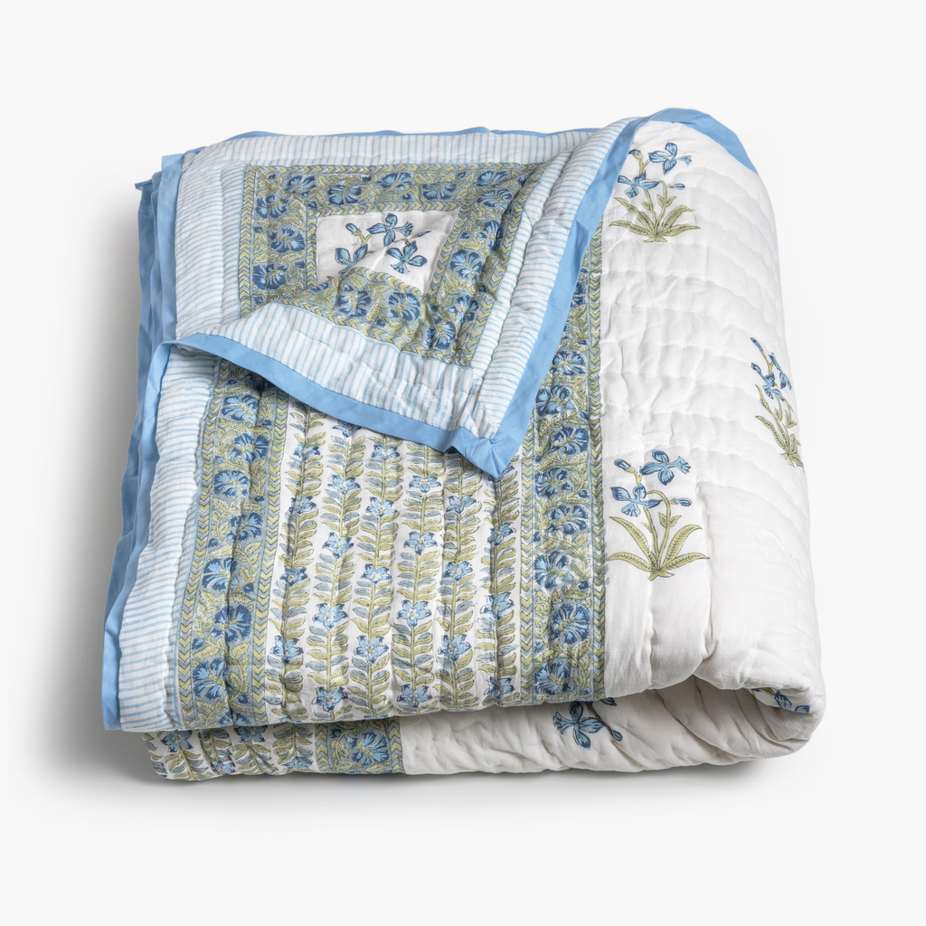 Bettüberwurf Blockprint Quilt Mughal Boota