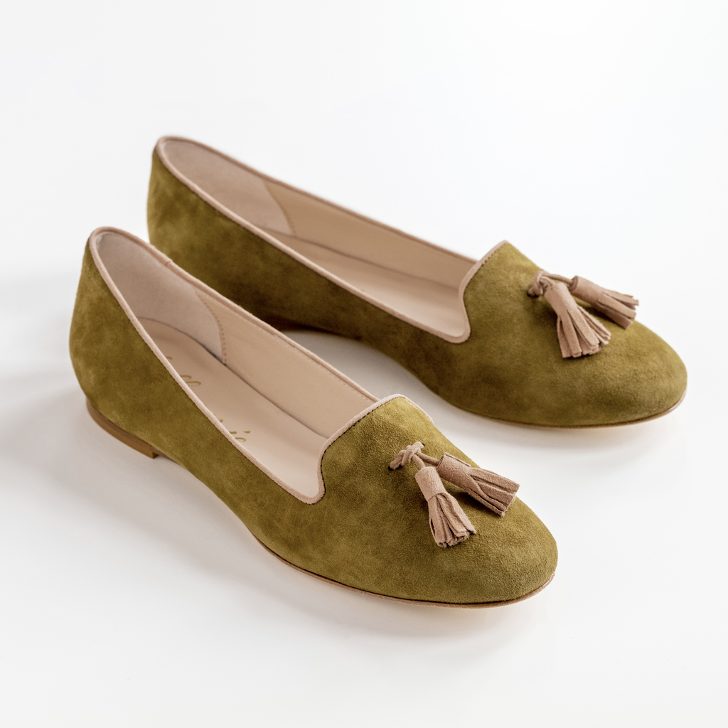 Belle Amie Tassel Loafer Damen Khaki Gr. 36