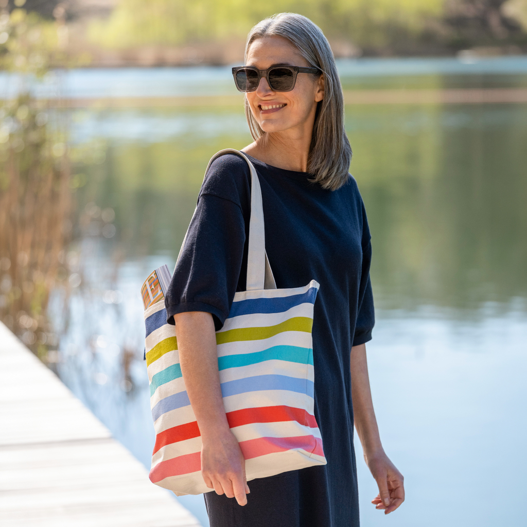 Canvas Tote Bag Coastal Stripes