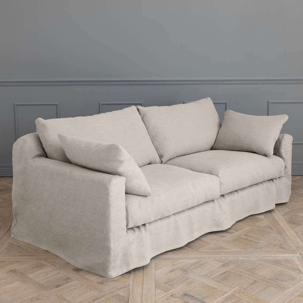 Arcachon Sofa Dreisitzer Leinen Blanc - 2