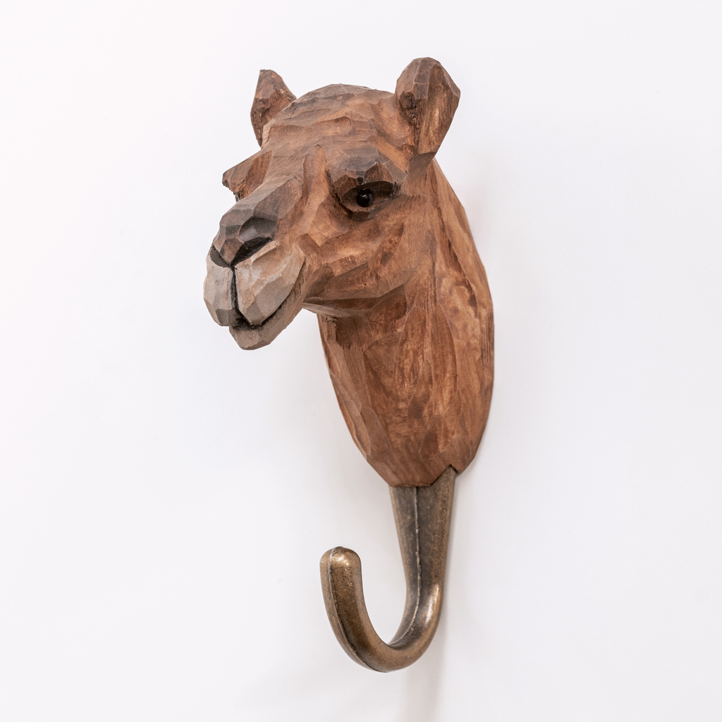 Handgeschnitzter Kleiderhaken Kamel Handgeschnitzter Kleiderhaken Kamel