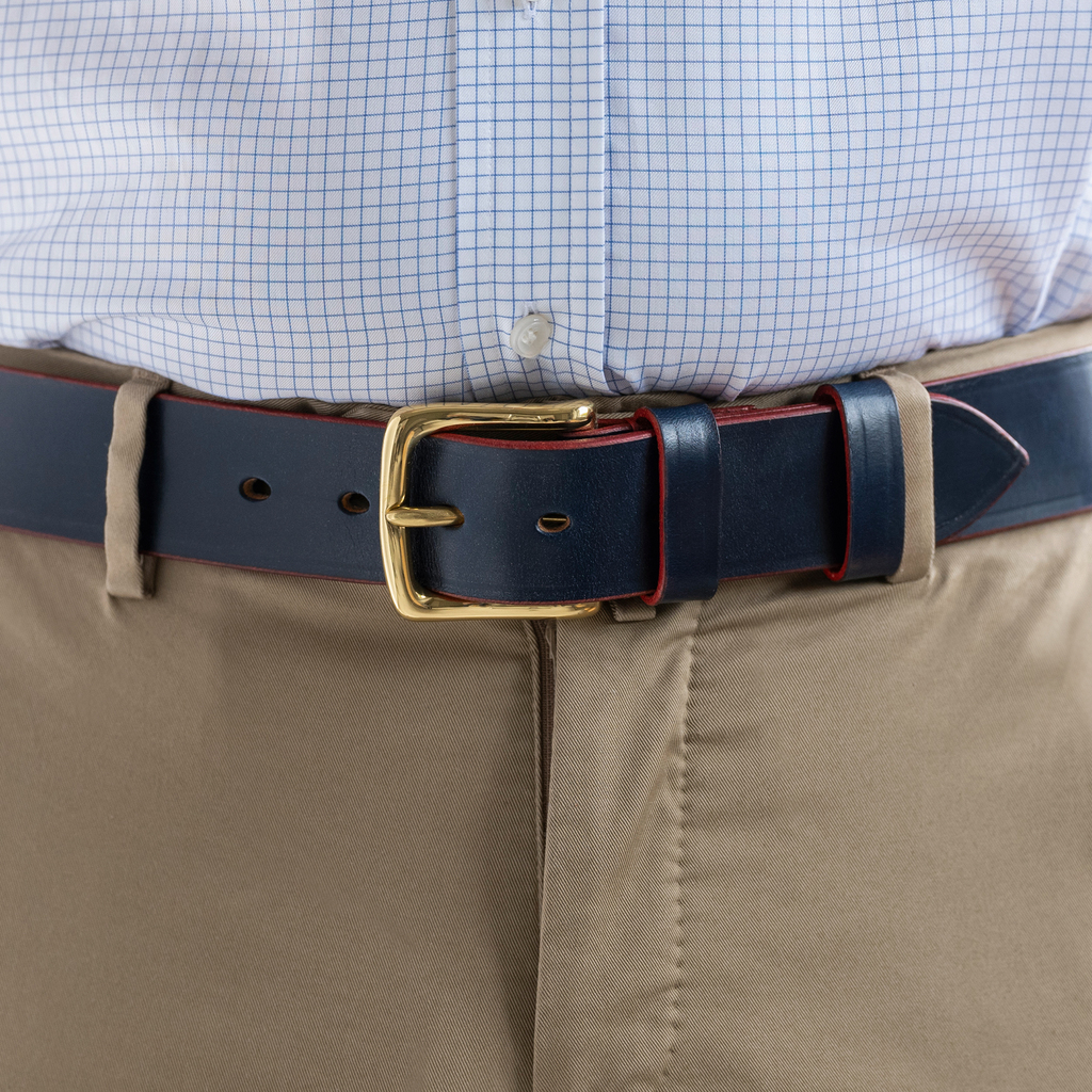 Broadway Gürtel Messingschnalle Navy 85 - 3 Broadway Gürtel Messingschnalle Navy 85 - 3