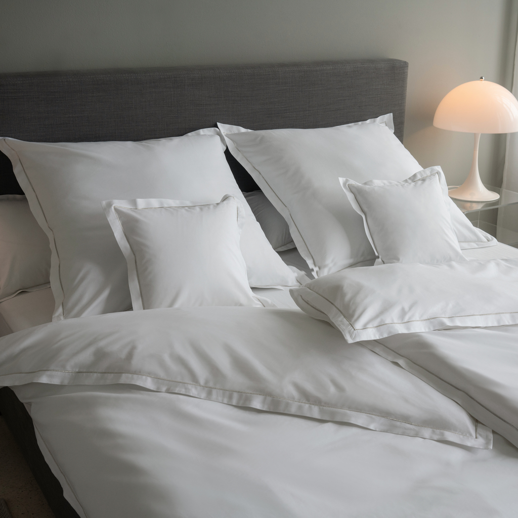 Baumwollsatinbettwäsche Nyx Aquamarin 155 x 220 cm - 3 Baumwollsatinbettwäsche Nyx Aquamarin 155 x 220 cm - 3