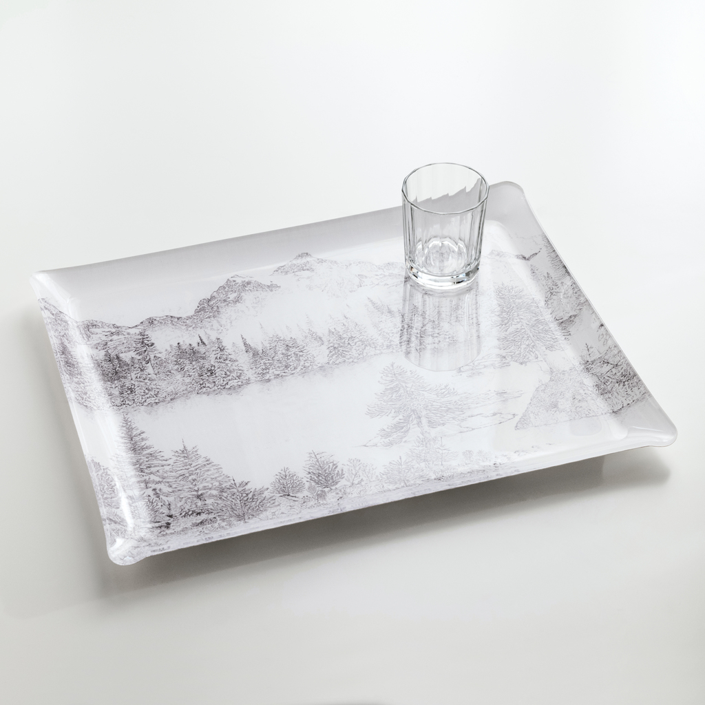 Acryltablett Winterlandschaft Fusain Lac Acryltablett Winterlandschaft Fusain Lac