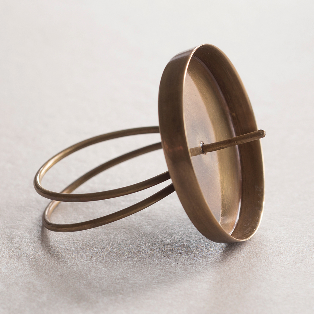 5 Stumpenkerzenhalter Messing 5 Stumpenkerzenhalter Messing