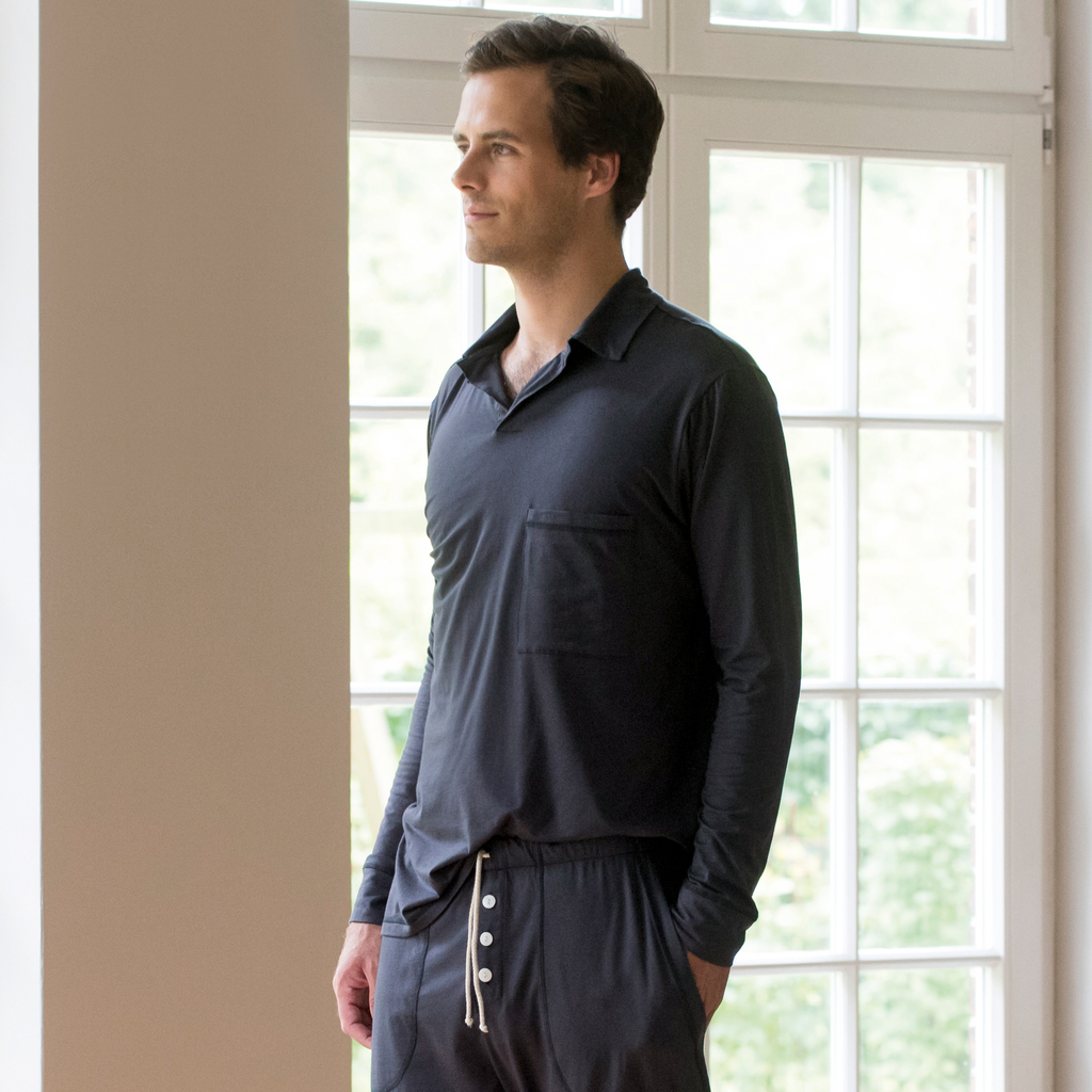 Sunday in Bed X Torquato Pyjamashirt Morris nearly Black XL Sunday in Bed X Torquato Pyjamashirt Morris nearly Black XL