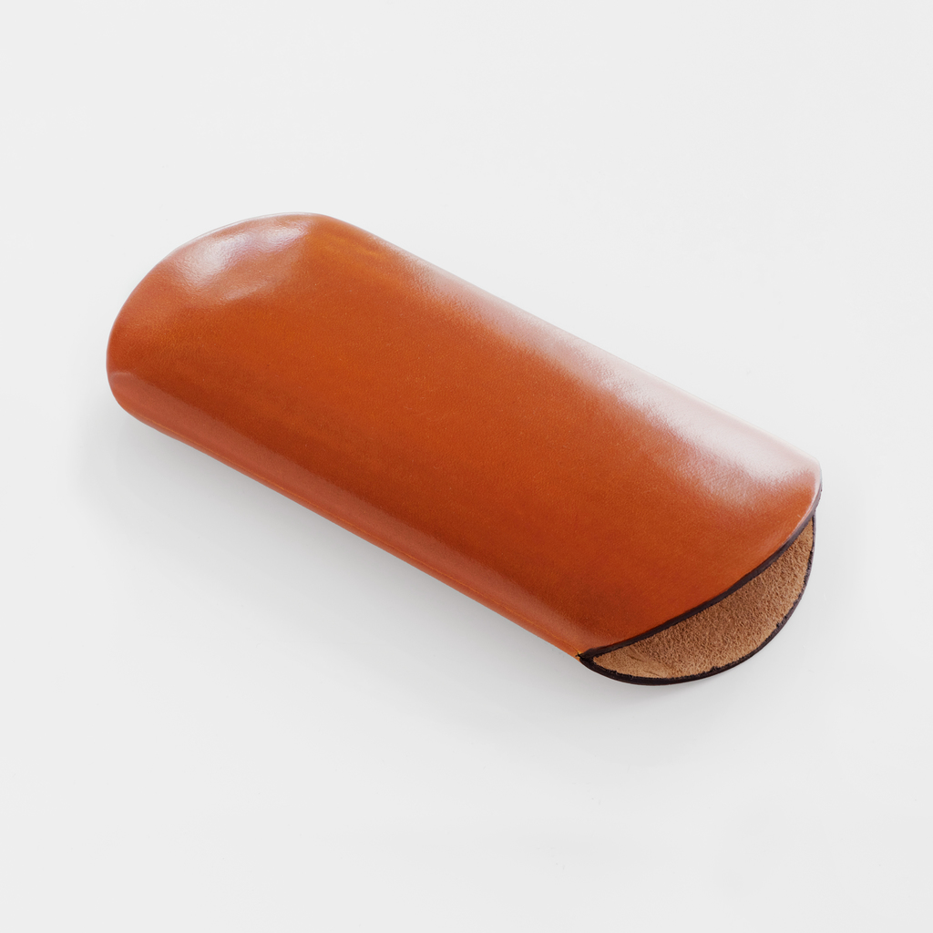 CAF Brillenetui Leder Cognac klein