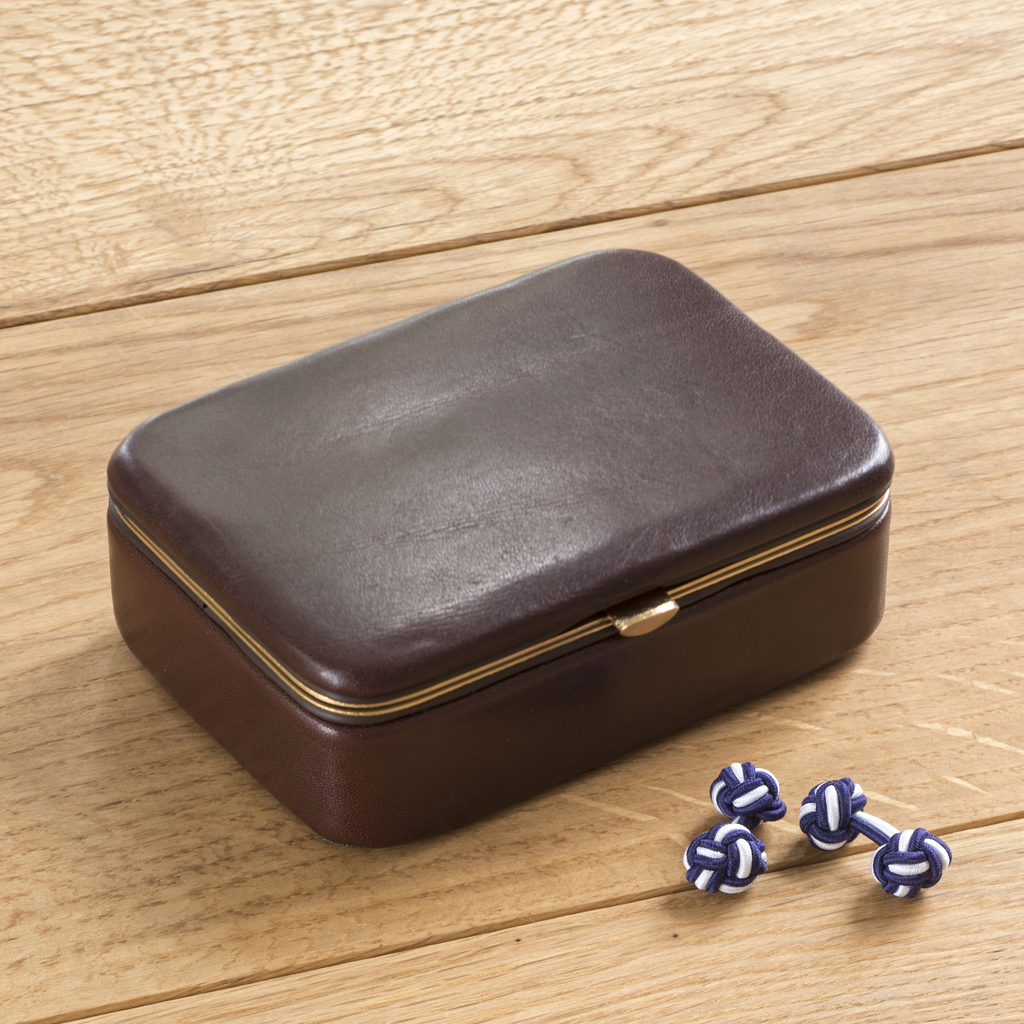 Hammann Boxcalf Manschettenknopfdose Hammann Boxcalf Manschettenknopfdose