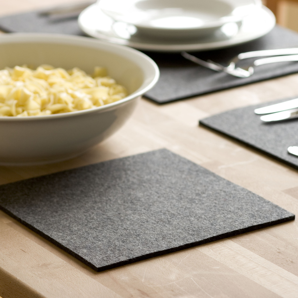 Filzuntersetzer 25x25 cm grau Filzuntersetzer 25x25 cm grau