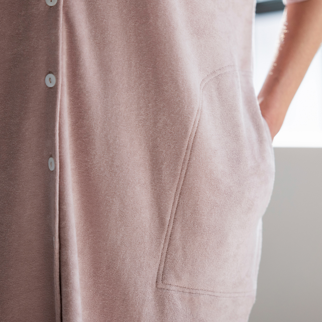 Sunday in Bed X Torquato Kleid Rania Frottee Powder M - 4