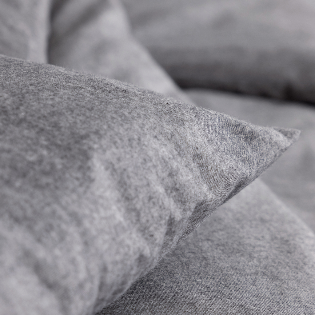 Flanellbettwäsche Smilla Grau 40 x 40 cm - 2 Flanellbettwäsche Smilla Grau 40 x 40 cm - 2
