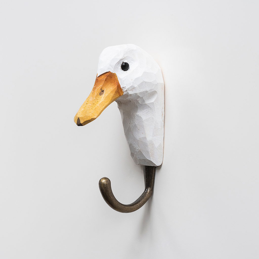 Handgeschnitzter Kleiderhaken Ente Handgeschnitzter Kleiderhaken Ente