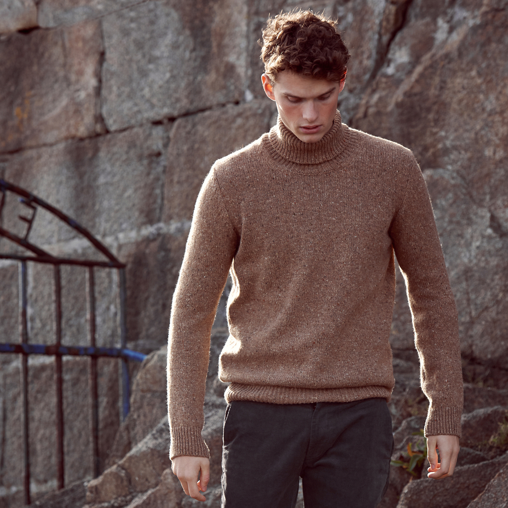 Irischer Rollkragenpullover Gr. XL Irischer Rollkragenpullover Gr. XL