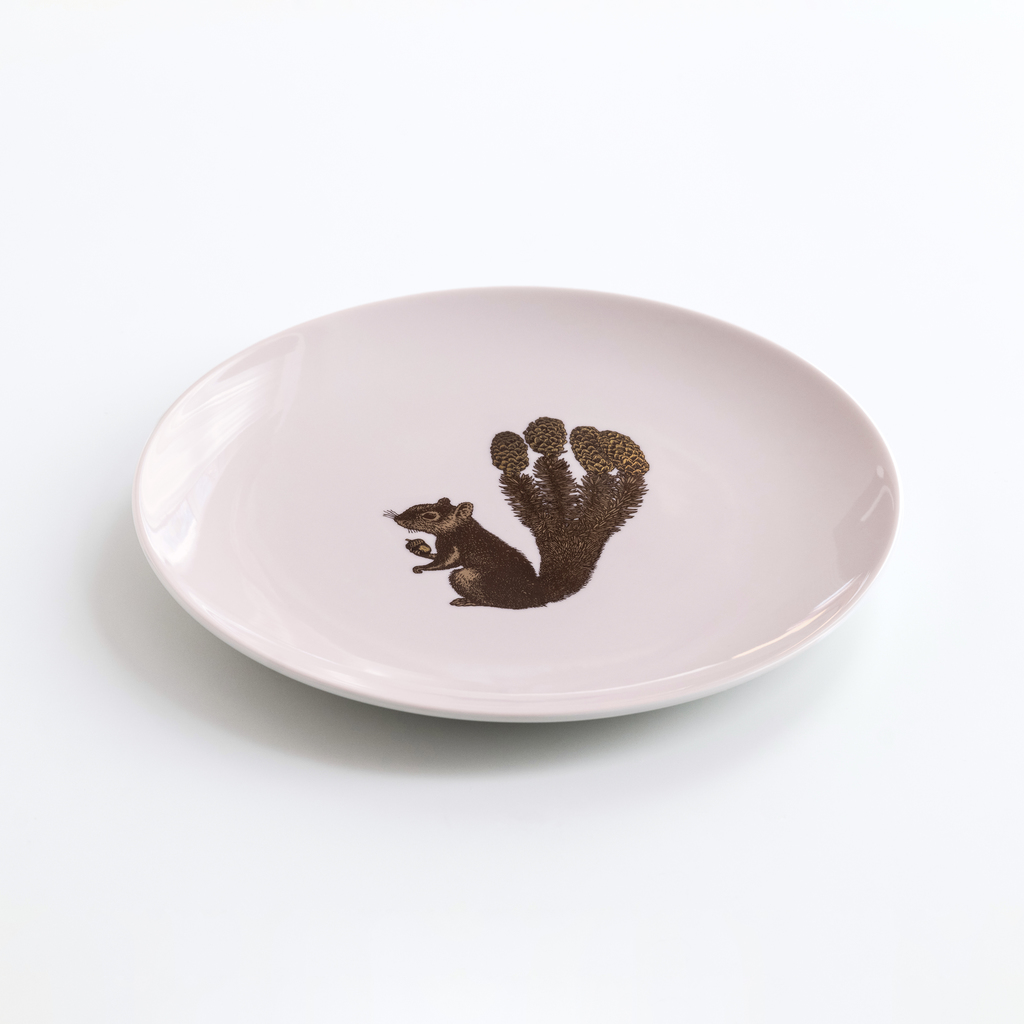 Somerset Frühstücksteller Eichhörnchen auf rosanem Grund Somerset Frühstücksteller Eichhörnchen auf rosanem Grund