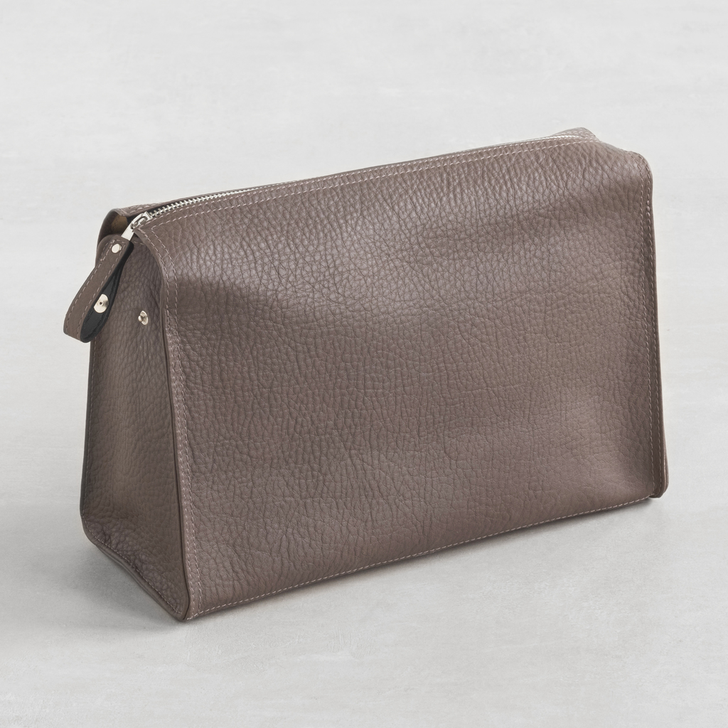 Hammann Kulturtasche Kalbsleder Taupe