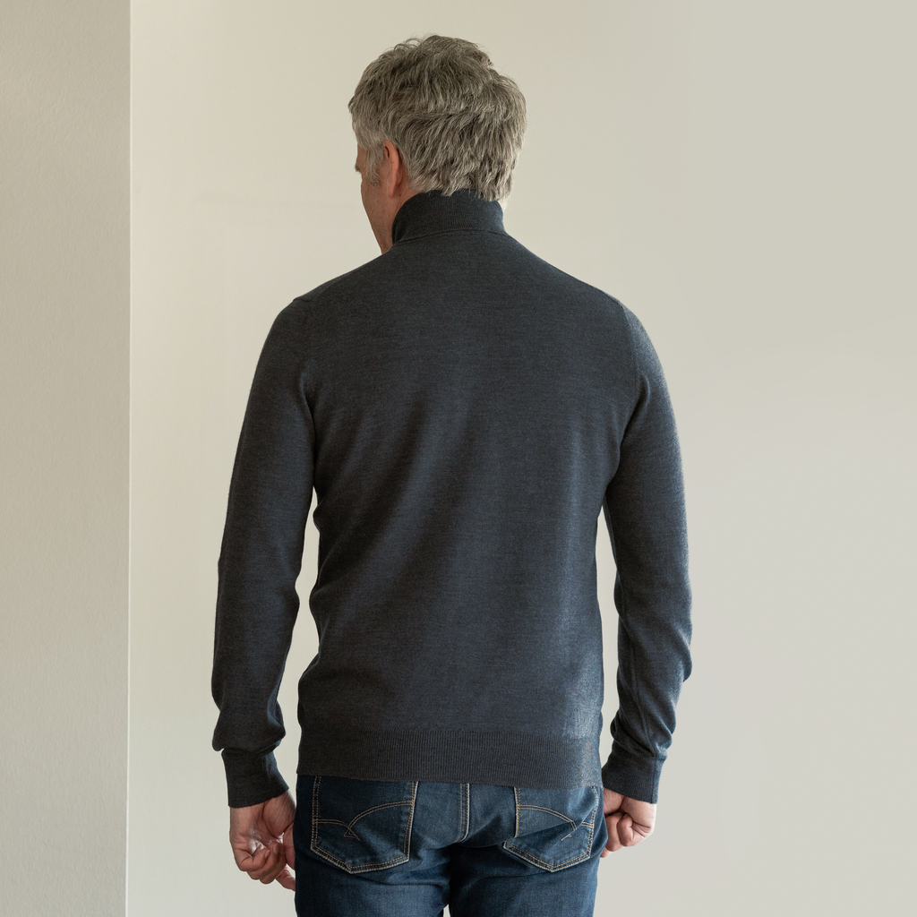Gran Sasso Rollkragenpullover Navy Gr. 48 - 2