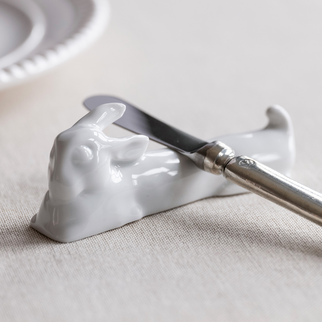 Lindner Porzellan Messerbänkchen Hase - 3 Lindner Porzellan Messerbänkchen Hase - 3