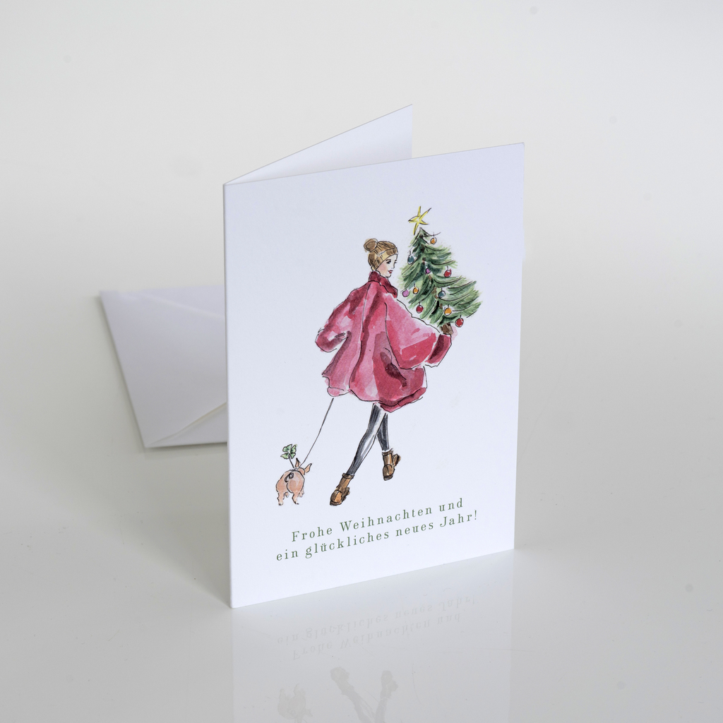 Weihnachtskarte: Schweinchen Weihnachtskarte: Schweinchen