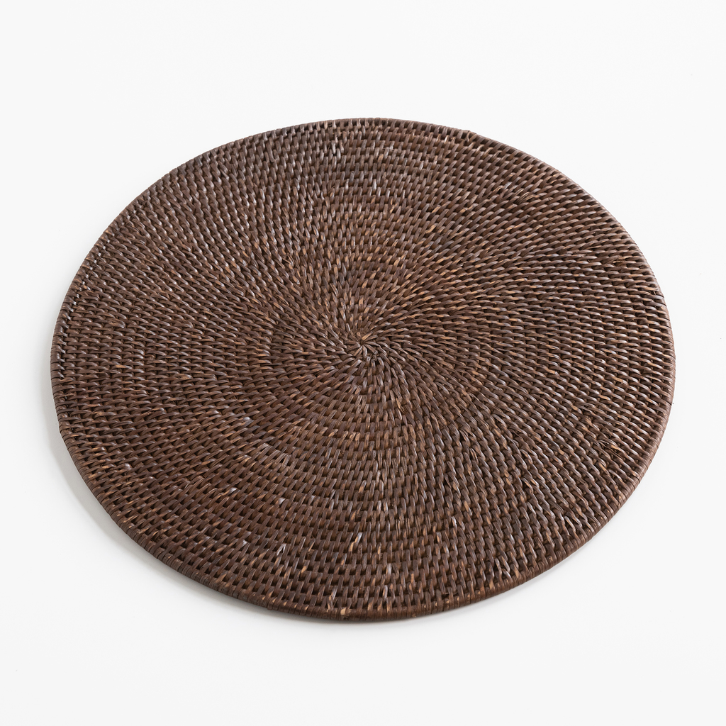 Tischset rund Rattan Dunkel Tischset rund Rattan Dunkel