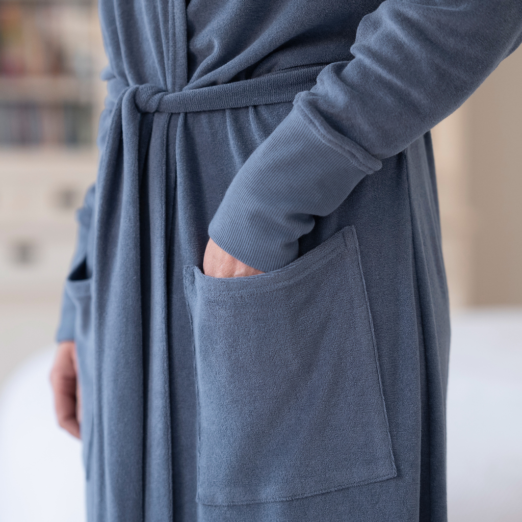 Sunday in Bed X Torquato Bademantel Linda Dusty Blue S - 5