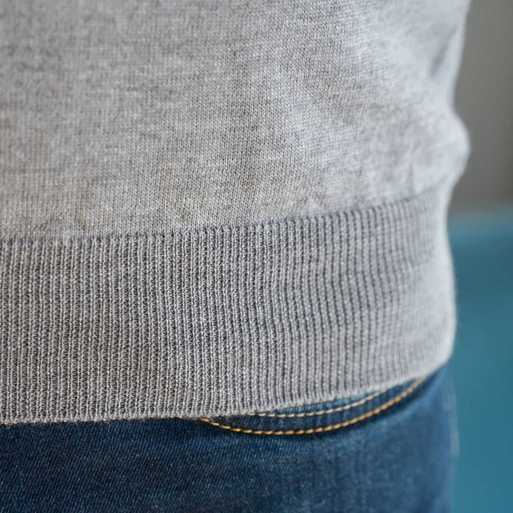 Gran Sasso Rundhals Pullover Grau Gr. 56 - 5