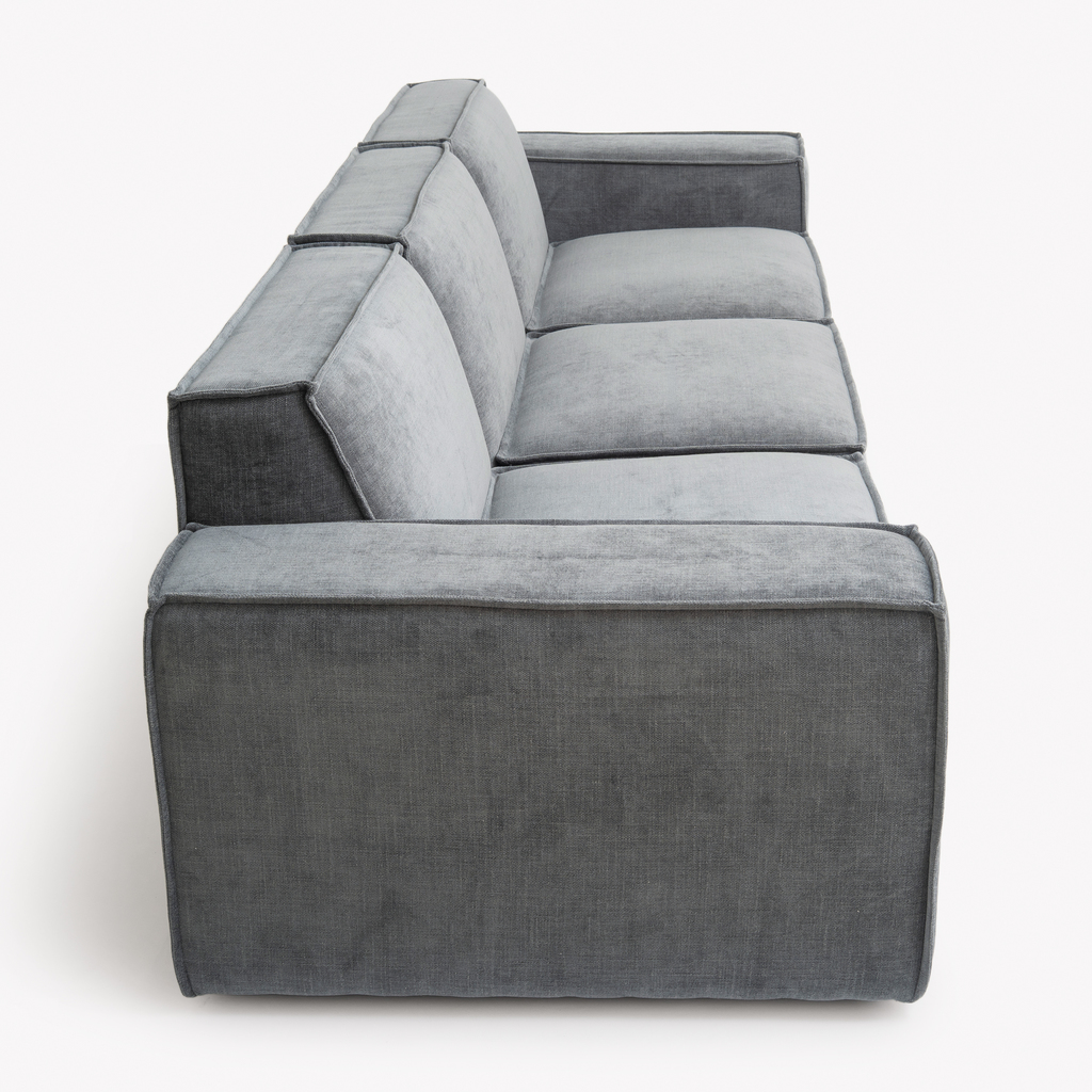 Modulares Sofa Estrade 4-Sitzer Kieselgrau