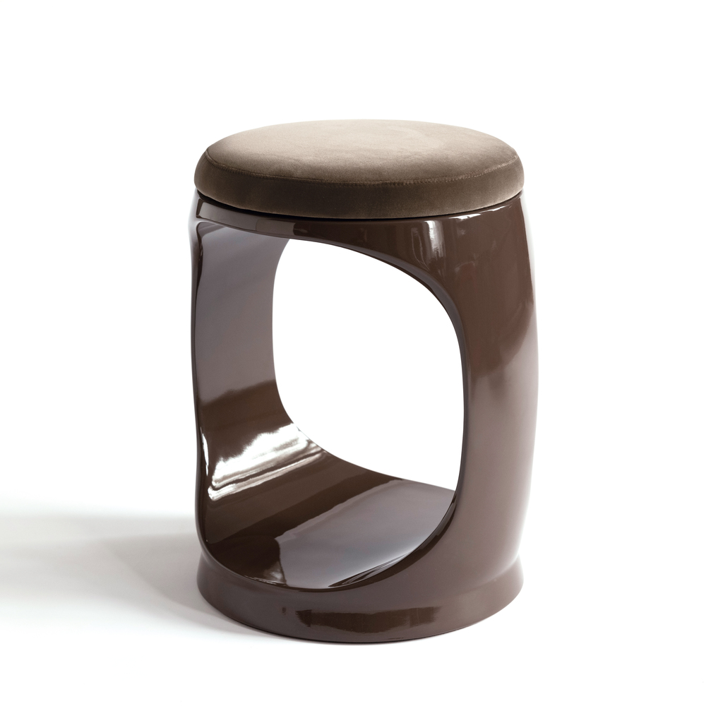 Signet Ring Stool mit Samtkissen Brown Signet Ring Stool mit Samtkissen Brown