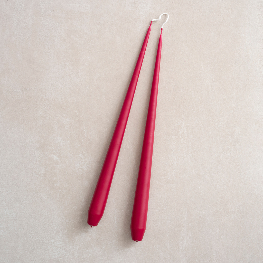 Ester & Erik Spitzkerzen Dark Red 4er-Set