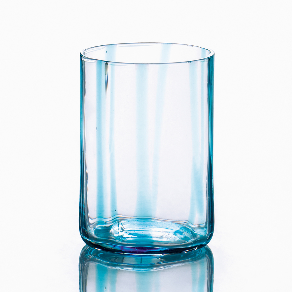 Zafferano Trinkglas Streifen Aquamarin 6er-Set Zafferano Trinkglas Streifen Aquamarin 6er-Set