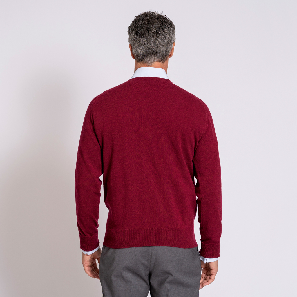 William Lockie X Torquato V-Ausschnitt Kaschmir Claret 52 - 2