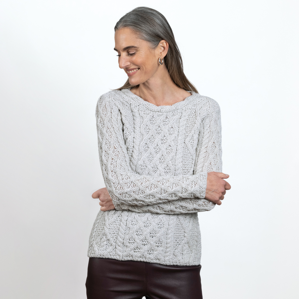 Aran-Pullover für Damen Gr. L Aran-Pullover für Damen Gr. L