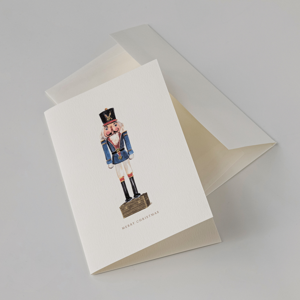 Bestickte Glückwunschkarte Nussknacker Bestickte Glückwunschkarte Nussknacker