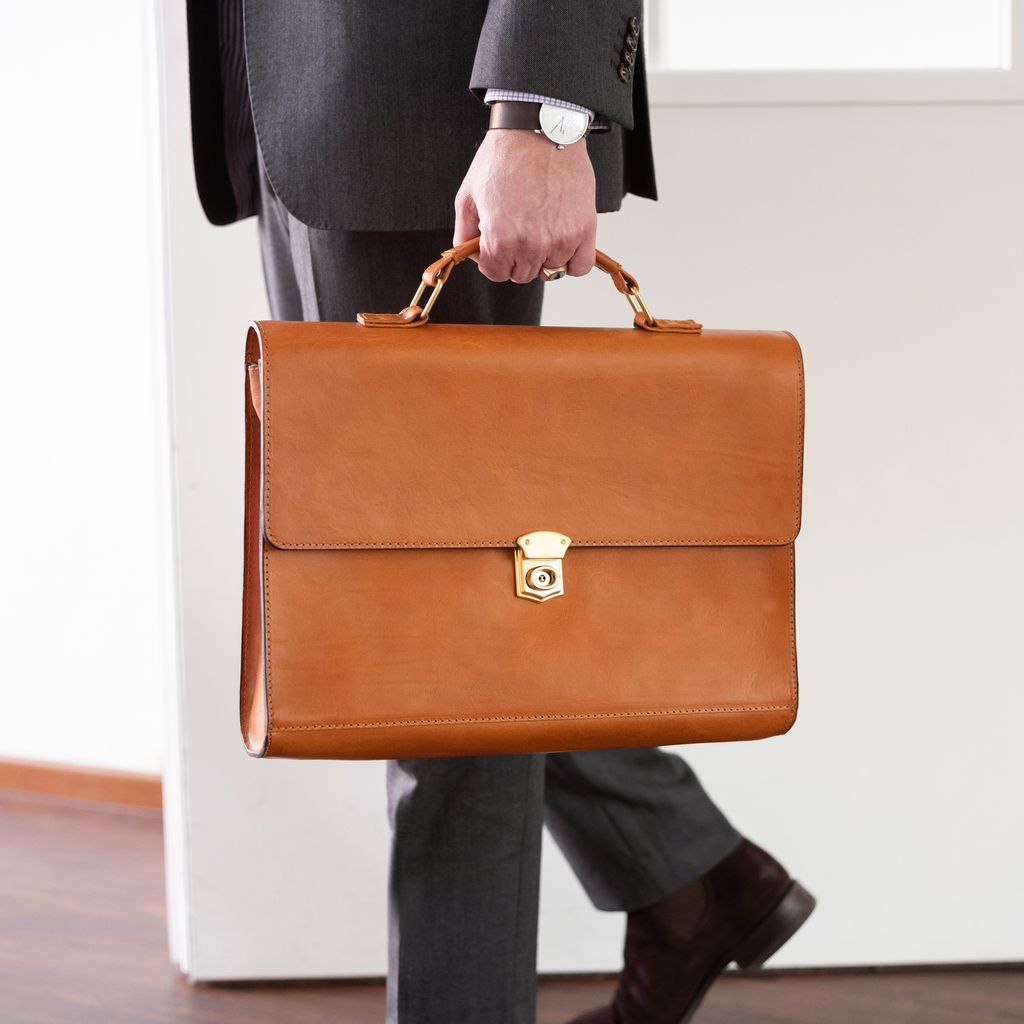 Hammann Aktentasche aus Stierleder Cognac - 2 Hammann Aktentasche aus Stierleder Cognac - 2