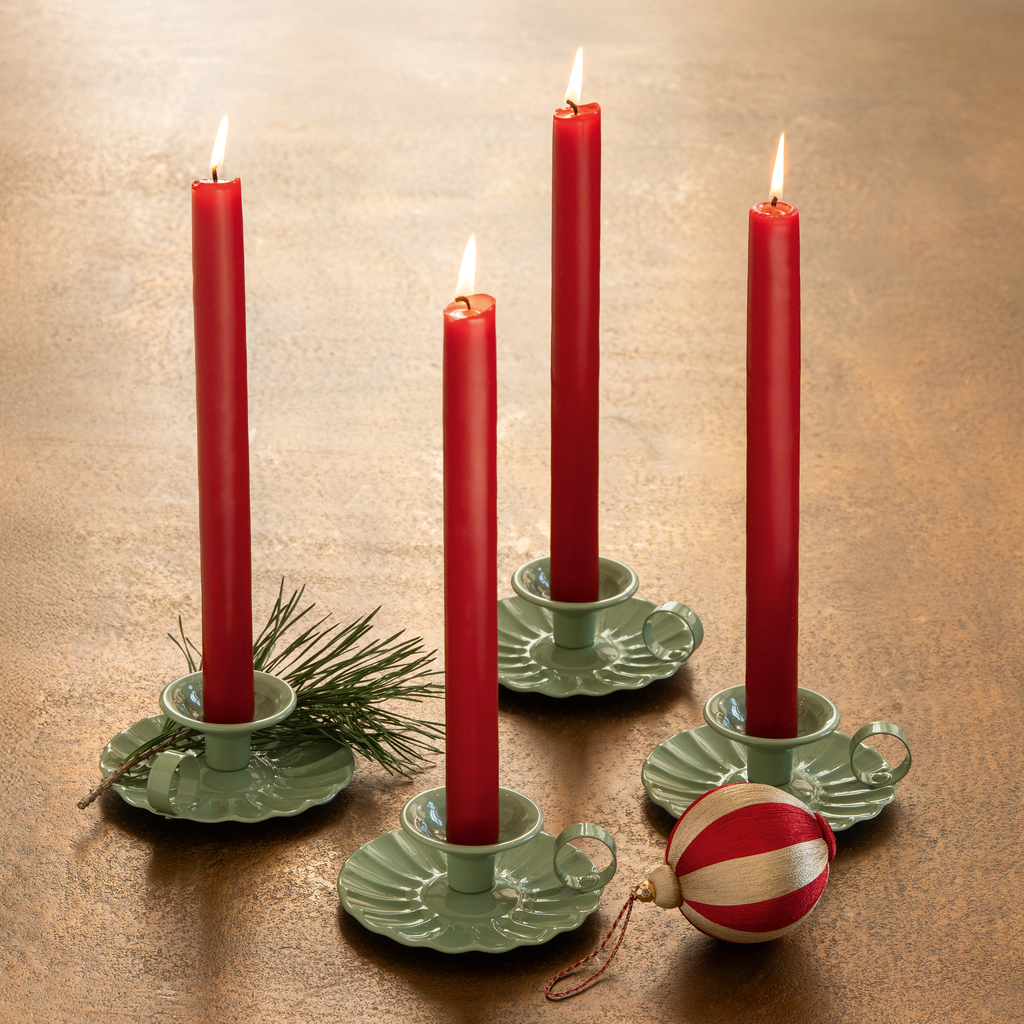 4 Ester & Erik zylindrische Kerzen Dark Red - 2