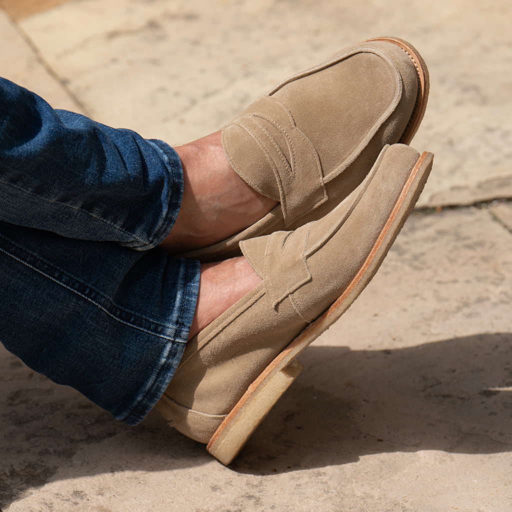 Sanders & Sanders Wildleder-Loafer Gr. 10 (45) - 2