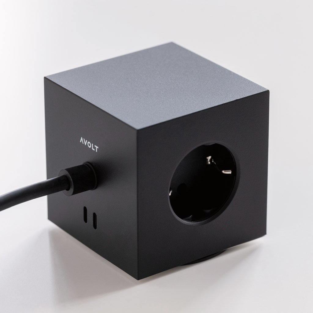 Magnetischer Mehrfachstecker Square 1 Schwarz