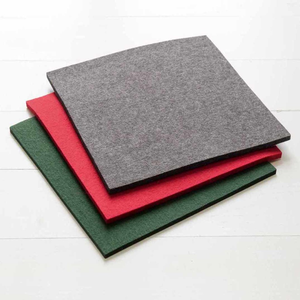 Filzuntersetzer 25x25 cm grau