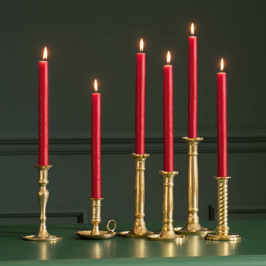 Ester & Erik zylindrische Kerzen Dark Red 4er-Set - 3